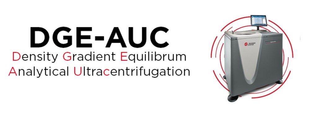 DGE_AUC Density Gradient Equilibrum Analytical Ultracentrifugation